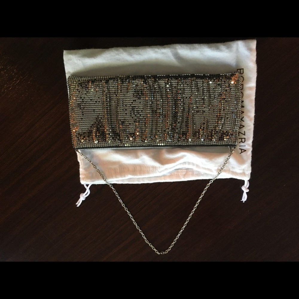 BCBG Max Azria Sequin Clutch with Shoulder Strap